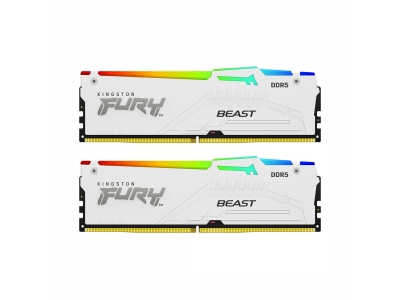 Комплект модулей памяти Kingston FURY Beast White RGB EXPO KF552C36BWEAK2-32 DDR5 32GB (Kit 2x16GB)