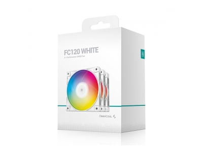 Комплект кулеров для компьютерного корпуса Deepcool FC120 WHITE-3 в1