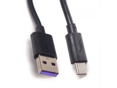 Интерфейсный кабель Awei USB-A/Type-C to Type-C CL-113T 2.4A/5A 30cm Чёрный