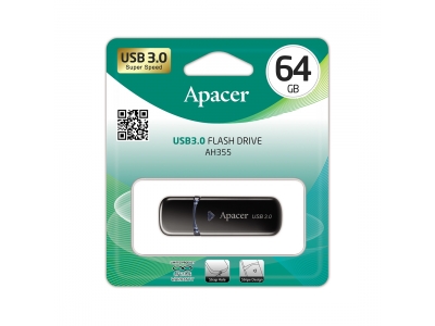 USB-накопитель Apacer AH355 64GB Чёрный