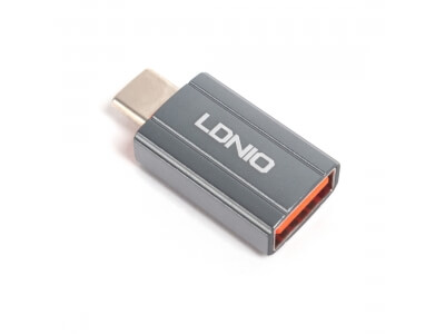 Переходник LDNIO LC140 USB A на USB Type-C Адаптер Серый