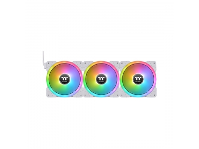 Кулер для компьютерного корпуса Thermaltake SWAFAN EX12 RGB PC Cooling Fan White (3-Fan Pack)