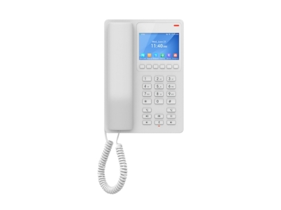 Grandstream GHP630, Компактный гостиничный IP-телефон, 2 учетные записи SIP, 2 линии, 1x Ethernet 10/100 PoE, Цветной ЖК-дисплей 480x320 (3.5