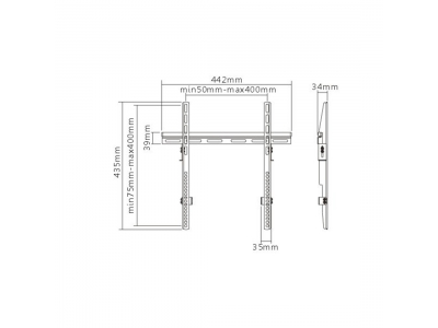 Кронштейн Brateck KL14-44F для ТВ и мониторов, 32