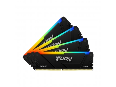 Комплект модулей памяти Kingston FURY Beast RGB KF432C16BB2AK4/128 DDR4 128GB (Kit 4x32GB) 3200MHz