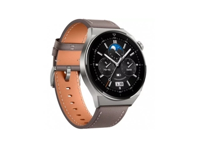 Смарт часы Huawei Watch GT 3 Pro ODN-B19 46mm Gray Leather Strap