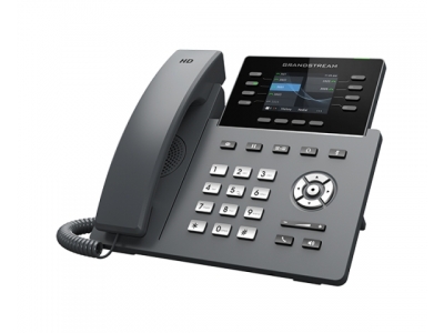 Grandstream GRP2624, Carrier-Grade IP Phones, 8  line keys, 4 SIP accounts, Gigabit Ethernet ports, PoE, HD (with power supply)