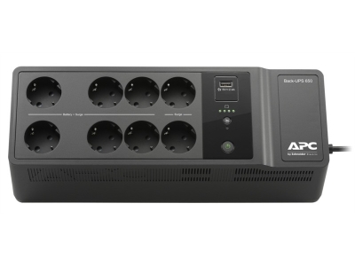 APC Back-UPS 650VA, 230V, 1 порт для зарядки USB.