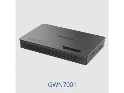 Grandstream GWN7001 Wired Router, 6x GbE WAN/LAN, 2.2Gbps NAT routing, 60K NAT sessions, VPN (530Mbps), DPI, SDN, cloud provisioning, integrated GWN l