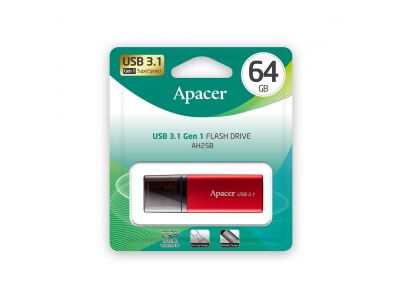 USB-накопитель Apacer AH25B 64GB Красный