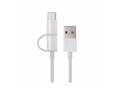 Интерфейсный кабель Xiaomi 100cm MICRO USB and Type-C Белый