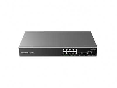 Grandstream GWN7801P, Enterprise Layer 2+ Managed Network Switch, 8-ports Gigabit Ethernet, PoE/PoE+ (120W), 2-SFP, Desktop, wall-mount