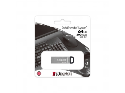 USB-накопитель Kingston DTKN/64GB 64GB Серебристый