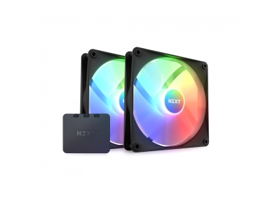 Комплект кулеров для компьютерного корпуса NZXT F140 RGB Core RF-C14DF-B1 Black 2в1