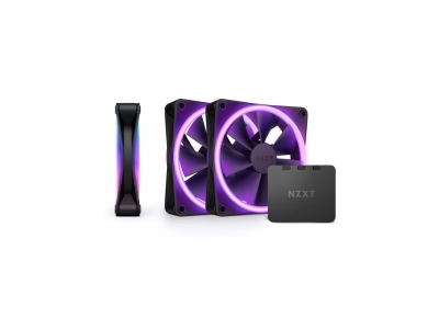 Комплект кулеров для компьютерного корпуса NZXT F120 RGB DUO RF-D12TF-B1 Black 3в1