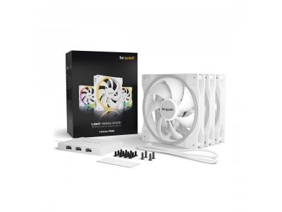 Вентилятор для компьютерного корпуса Bequiet! Light Wings 140mm PWM Triple Pack White