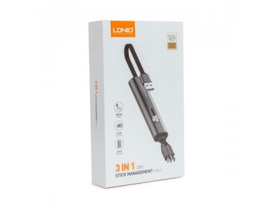 Интерфейсный кабель LDNIO 3 in 1 cable LC99 30cm Серый