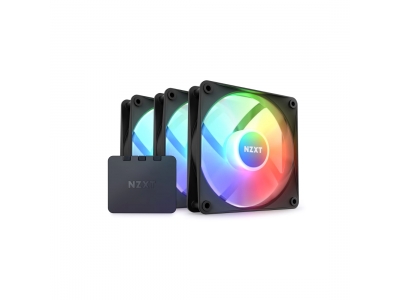 Комплект кулеров для компьютерного корпуса NZXT F120 RGB Core RF-C12TF-B1 Black 3в1