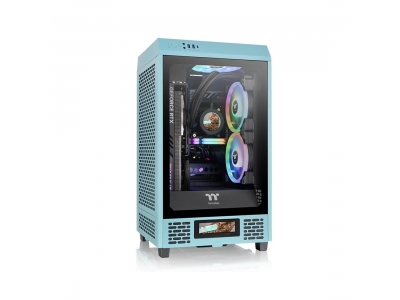 Компьютерный корпус Thermaltake The Tower 200 Turquoise Mini Chassis без Б/П