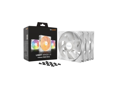 Вентилятор для компьютерного корпуса Bequiet! Light Wings LX 140mm PWM White Triple pack