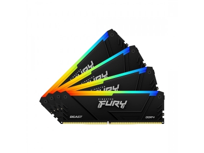 Комплект модулей памяти Kingston FURY Beast RGB KF432C16BB12AK4/64 DDR4 64GB (Kit 4x16GB) 3200MHz