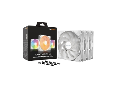 Вентилятор для компьютерного корпуса Bequiet! Light Wings LX 140mm PWM high-speed White Triple pack