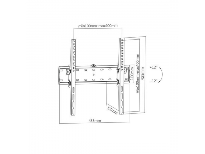 Кронштейн Brateck KL21G-44T для ТВ и мониторов, 32