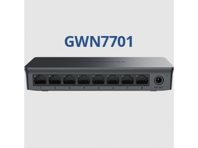 Grandstream GWN7701, Unmanaged Network Switches, 8-ports Gigabit Ethernet, Desktop, wall-mount