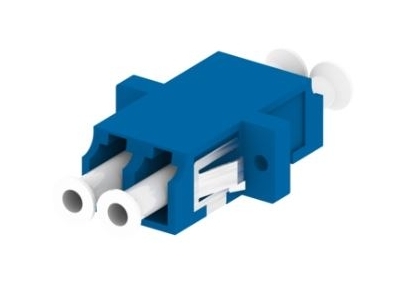 FO Adapter Duplex LC SM  with flange blue