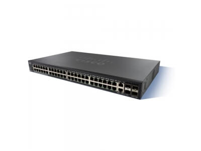 Коммутатор Cisco SG350X-48MP-K9-EU (10/100/1000 Mbit, 2 SFP+ порта)