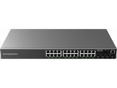 Grandstream GWN7803P, Enterprise Layer 2+ Managed Network Switch, 24-ports Gigabit Ethernet, PoE/PoE+ (360W), 4-SFP,Desktop, wall-mount, or rack-mount