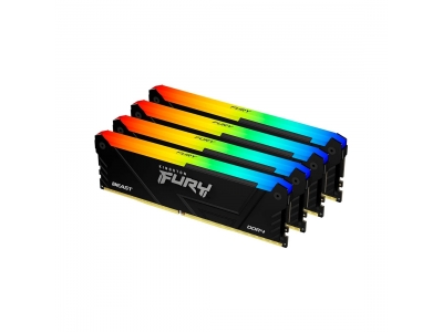 Комплект модулей памяти Kingston FURY Beast RGB KF436C18BB2AK4/128 DDR4 128GB (Kit 4x32GB) 3600MHz