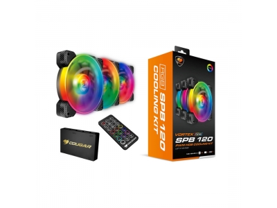 Комплект кулеров для компьютерного корпуса Cougar VORTEX SPB RGB COOLING KIT - 3 в1