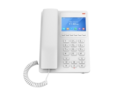 Grandstream GHP630, Компактный гостиничный IP-телефон, 2 учетные записи SIP, 2 линии, 1x Ethernet 10/100 PoE, Цветной ЖК-дисплей 480x320 (3.5