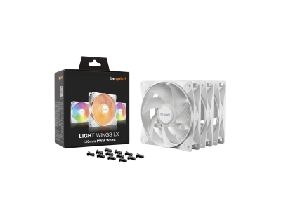 Вентилятор для компьютерного корпуса Bequiet! Light Wings LX 120mm PWM Triple Pack White