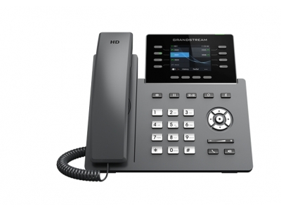 Grandstream GRP2624, Carrier-Grade IP Phones, 8  line keys, 4 SIP accounts, Gigabit Ethernet ports, PoE, HD (with power supply)