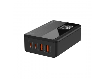 Универсальное зарядное устройство LDNIO A4808Q 65W 2*USB-C 2*USB Чёрный