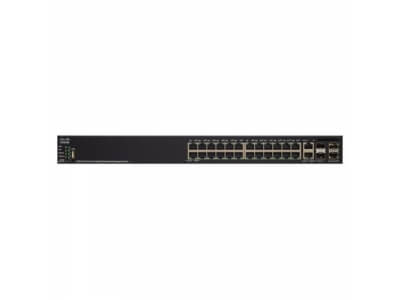 Коммутатор Cisco SG550X-24P-K9-EU (10/100/1000 Mbit, 4 SFP+ порта)