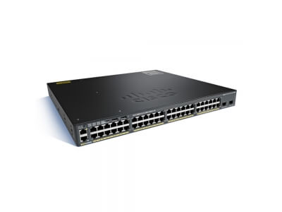 Коммутатор Cisco WS-C2960X-48TS-LL (10/100/1000 Mbit, 2 SFP порта)