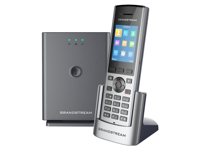 Базовая станция Grandstream DP755 DECT VoIP, 20 учетных записей SIP, 20 линий, 1 порт Ethernet 10/100 с поддержкой PoE, адаптер питания 5V/1A Micro-USB.