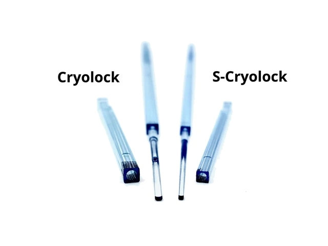 Disposable Plastic Straw - Cryolock Vitrification Device. Blue