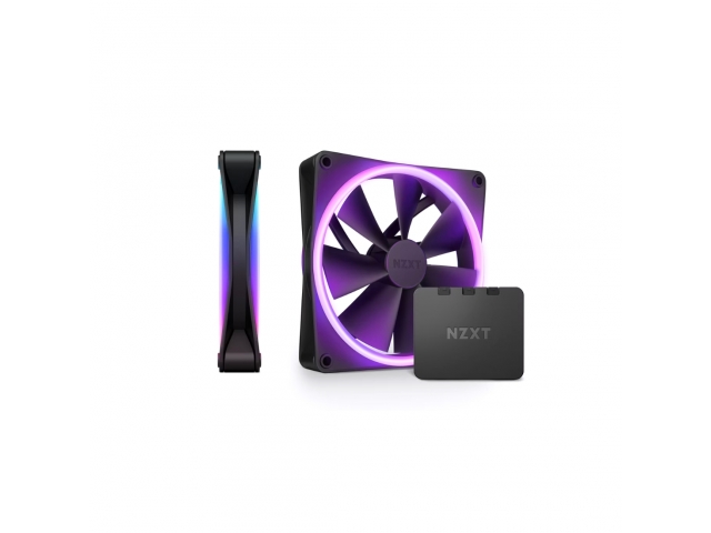 Комплект кулеров для компьютерного корпуса NZXT F140 RGB DUO RF-D14DF-B1 Black 2в1