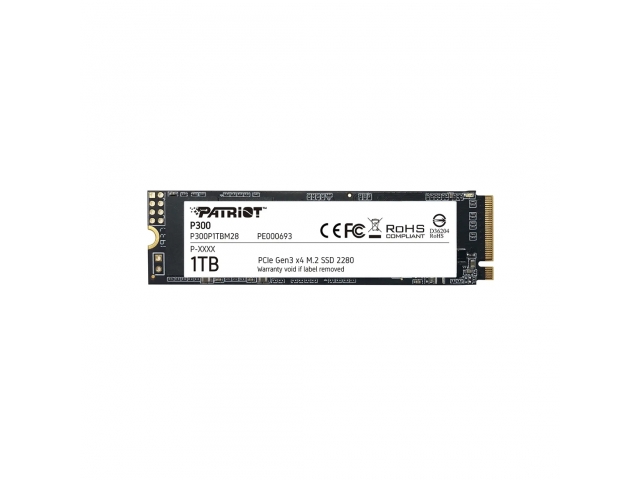 Твердотельный накопитель SSD Patriot P300 1TB M.2 NVMe PCIe 3.0x4