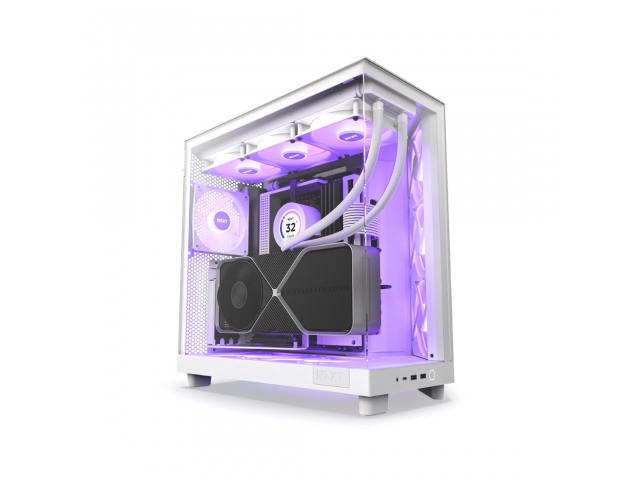 Компьютерный корпус NZXT H6 Flow RGB CC-H61FW-R1 White без Б/П