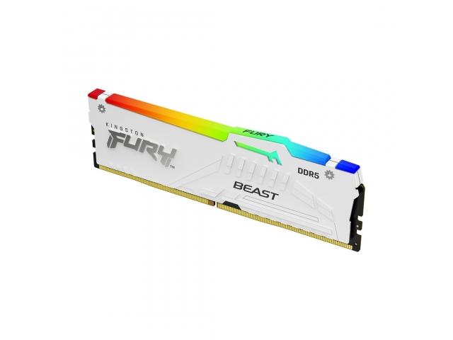 Модуль памяти Kingston FURY Beast White RGB XMP KF552C40BWA-16 DDR5 16GB 5200MHz