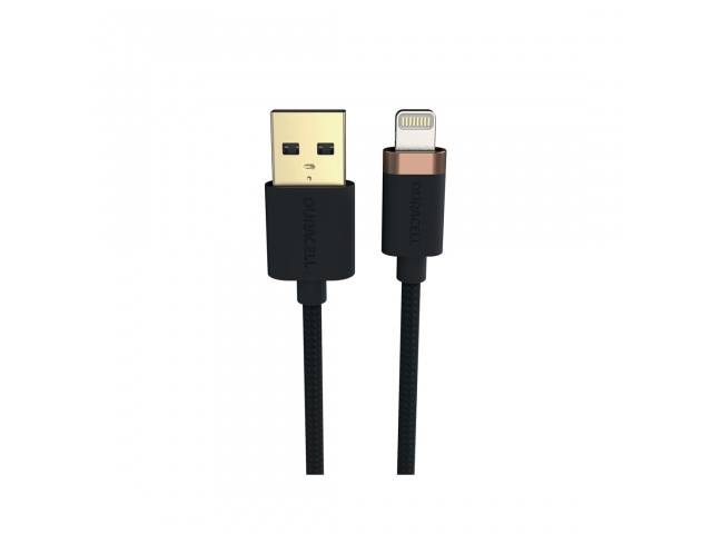 Интерфейсный кабель Duracell USB7012A USB-A to Lightning Черный