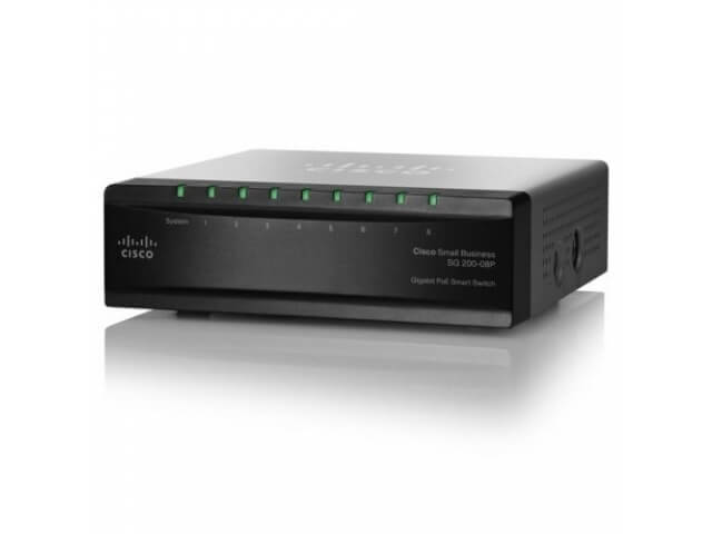 Коммутатор Cisco Small Business SG200-08P (10/100/1000 Mbit) SLM2008PT-EU