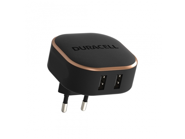 Универсальное зарядное устройство Duracell DRACUSB16-EU 24W 2хUSB-A Черный