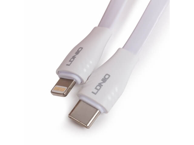 Интерфейсный кабель LDNIO Type-C to Lightning LC131-I 1м 30W Белый