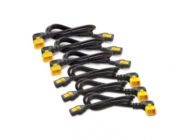 Power Cord Kit (6 ea), Locking, C13 to C14 (90 Degree), 1.8m